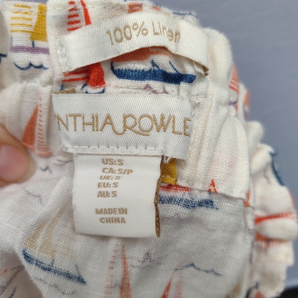 Cynthia Rowley 100% linen sailboat skirt size S - Picture 5 of 5